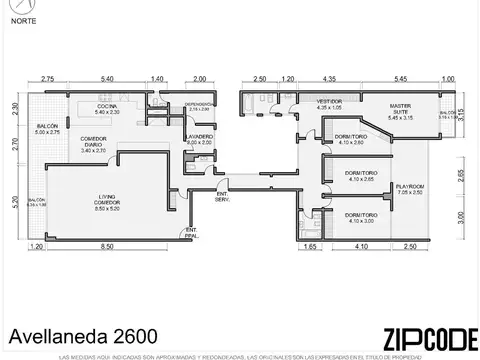 Departamento 5 ambientes con 3 baños