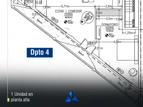 Departamento en Venta de 5 ambientes