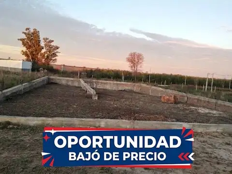 Terreno 450m2 con cimientos p/galpón, A. Brasilera