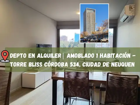 ALQUILER AMOBLADO UN DORMITORIO TORRE BLISS