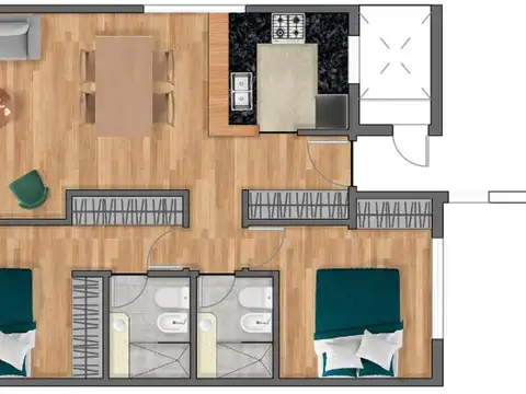 DEPARTAMENTO VENTA LA PLATA 2 DORMITORIOS BALCON