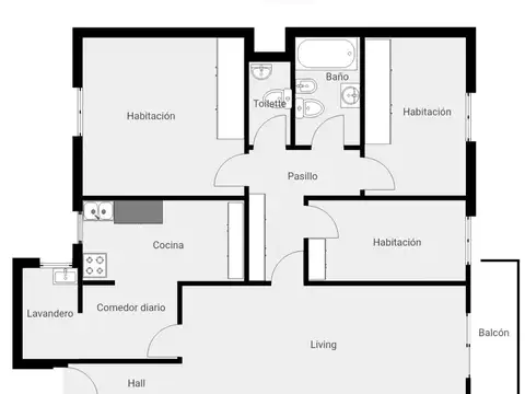 Departamento en Venta de 4 ambientes