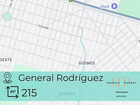 Lote en venta en General Rodríguez – 215 m²