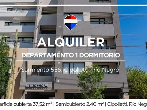Alquiler departamento 1 habitación con cochera
