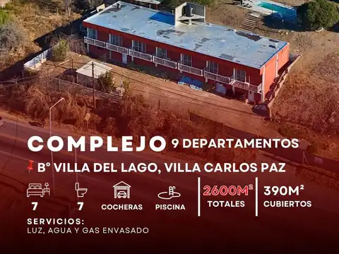 Venta Complejo Turístico Con 2.600M² De Terreno Sobre Ruta 38 En Villa Del Lago, Villa Carlos Paz