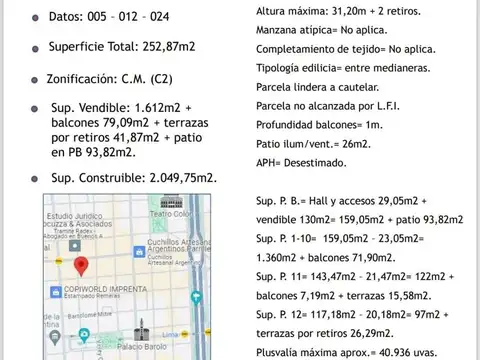 Terreno en Venta en Centro, USD 420.000