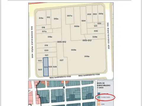 Terreno en Venta 7  mts Frente