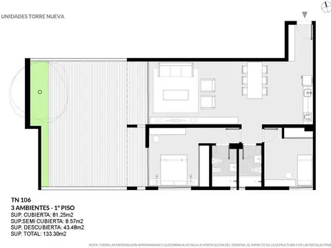 Departamento en Venta de 2 dormitorios