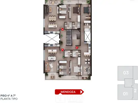 Departamento 2 ambientes con 1 baño