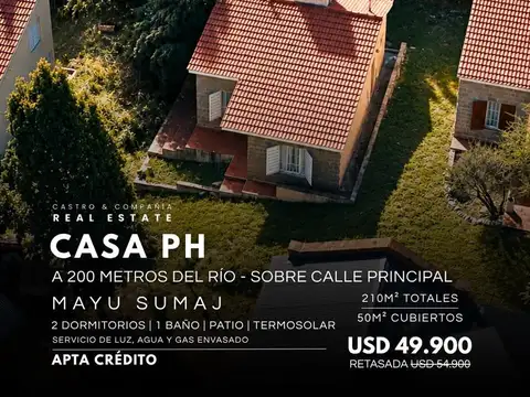 Casa A La Venta De 2 Dormitorios A 200 Mts Del Rio En Mayu Sumaj