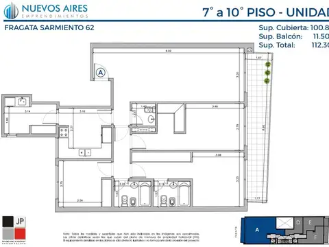 Departamento en el emprendimiento Fragata Sarmiento 62