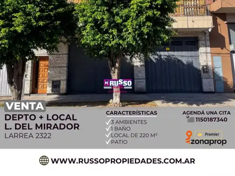 Venta departamento con local Lomas del Mirador