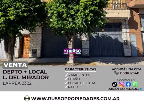 Venta departamento con local Lomas del Mirador