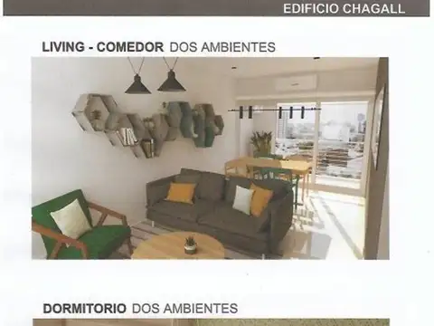 Departamento 2 ambientes con 1 baño