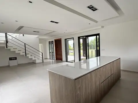 VENTA CASA MODERNA 5AMB EN PILAR A ESTRENAR EQUIPAMIENTO PREMIUM EL ALJIBE BARRIO PRIVADO MANZANARES