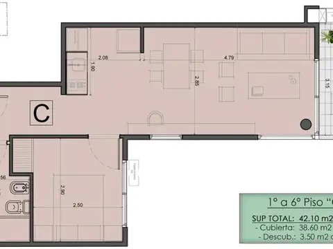 Departamento en Venta en Nuñez, USD 100.000