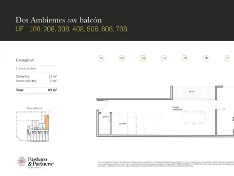 Departamento en Venta de 1 dormitorio