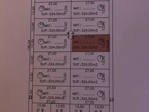 Terreno en Venta en Salta, USD 34.500