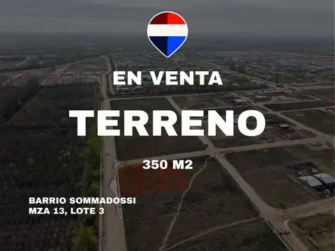 Venta lote barrio sommadossi, mza 13, lote 3