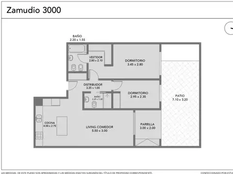 Departamento en Venta de 2 dormitorios