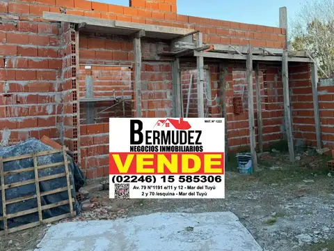 Venta Chalet 3 Ambientes Calle 54 Entre 6 Y 7 Mar Del Tuyu Oportunidad Anticipo y Cuotas 