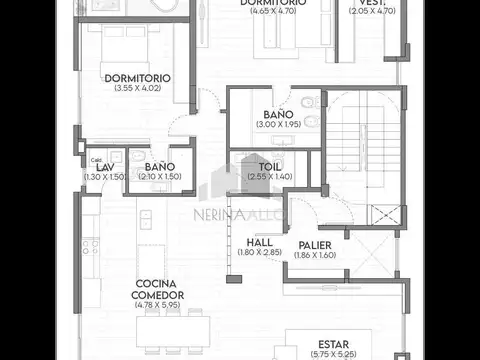 Departamento 3 ambientes con 3 baños