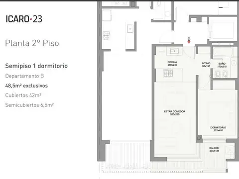 Departamento en Venta de 1 dormitorio
