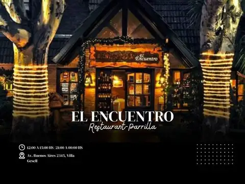 Venta restauran el encuentro parrilla villa gesell