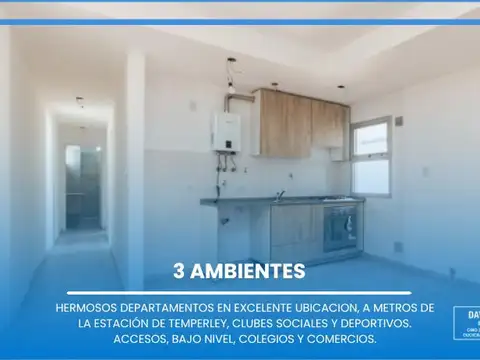 Departamento en Temperley, a estrenar, balcón, sum, parrilla, APTO CREDITO, PERMUTA