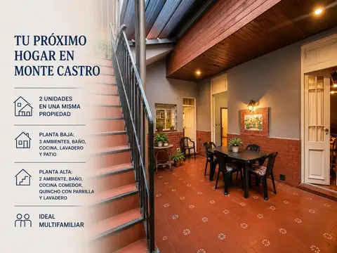 VENTA PH 6 AMBIENTES MONTE CASTRO MULTI FAMILIAR
