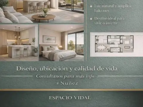 Departamento en Venta de 2 ambientes