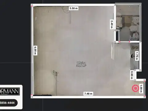 Oficina Monoambiente con 1 baño