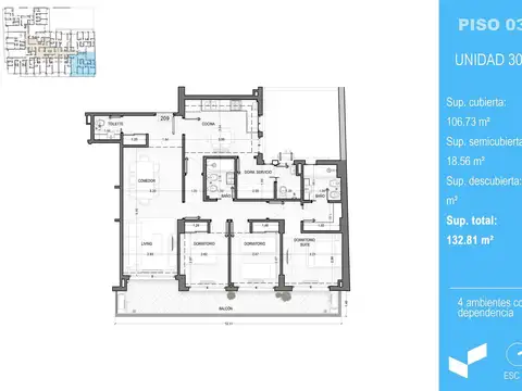 Departamento en Venta en Belgrano, USD 508.000