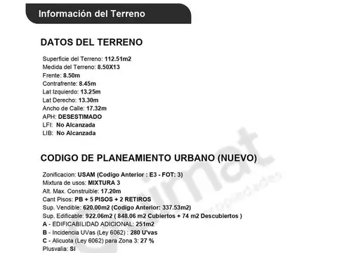 Terreno en Venta de 112,0 m2