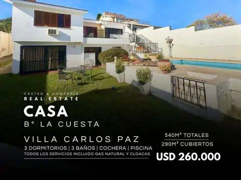 Casa en Venta en La Cuesta, Villa Carlos Paz