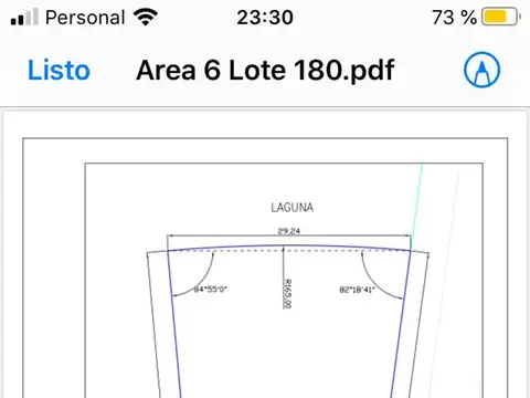 Espectacular lote sobre la laguna en San Sebastián