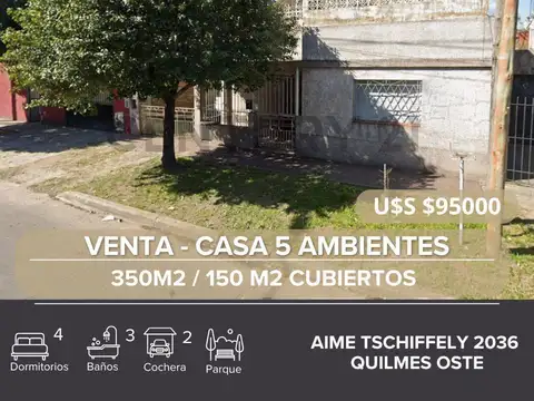 VENTA CASA 5 AMBIENTES QUILMES OESTE IDEAL INVERSION