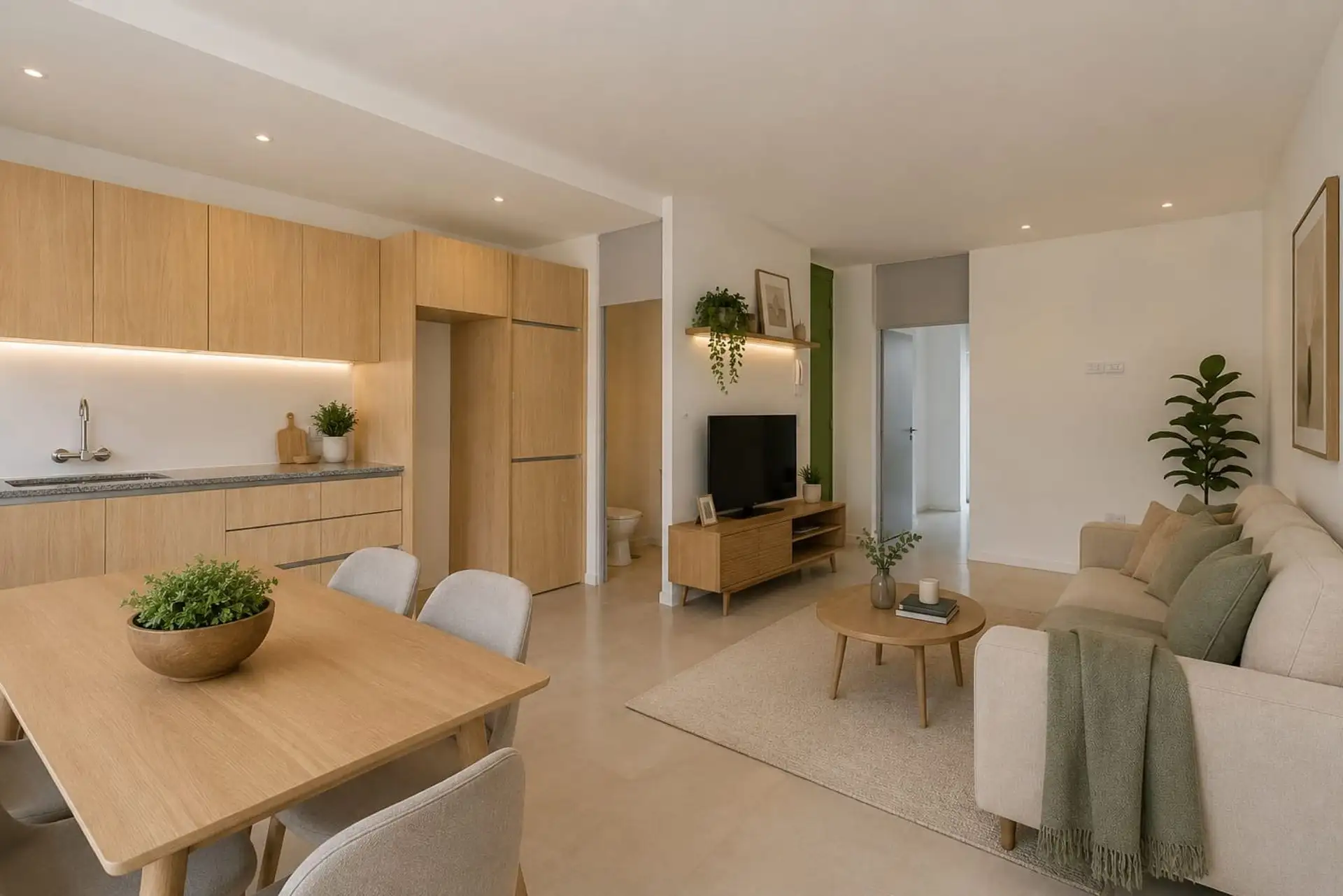 Depto 2 amb, 51m² cubiertos con terraza y patio — Punta Mogotes