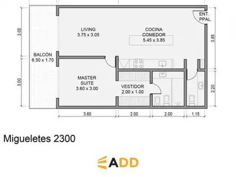 Departamento en Venta en Belgrano, USD 250.000