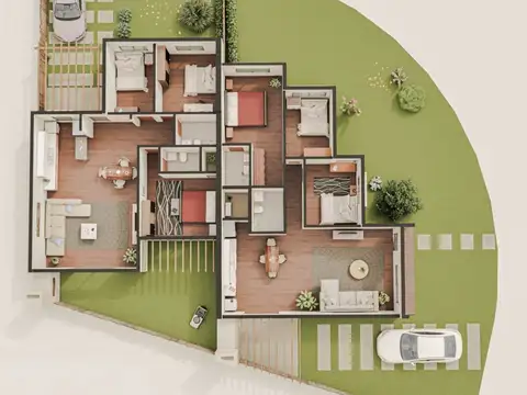 Casa 4 ambientes con 2 baños