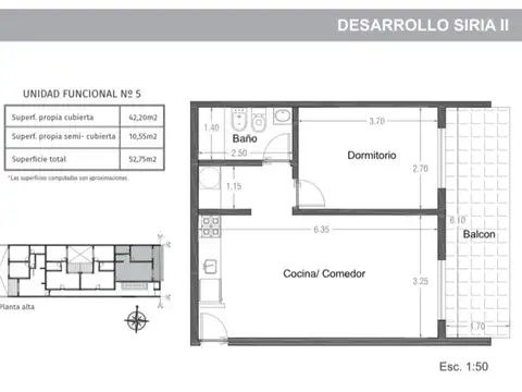 Departamento 3 ambientes con 1 baño