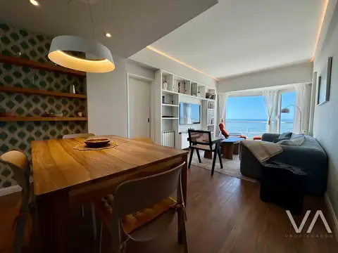 Impecable departamento de 3 ambientes. Vista mar. Cochera. Playa Grande.