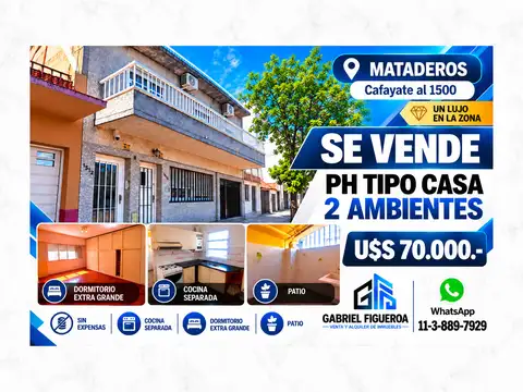 Cafayate al 1500 | PH de 2 ambientes con cocina separada y patio