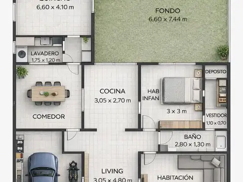 Venta casa 3 ambientes