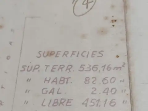 Terreno en Venta de 536,0 m2