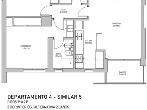 Departamento en Venta de 4 ambientes