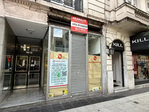 Local en alquiler en Recoleta de 27m2 en zona altamente comercial.