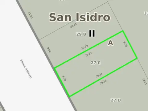 Terreno Lote en Venta en San Isidro