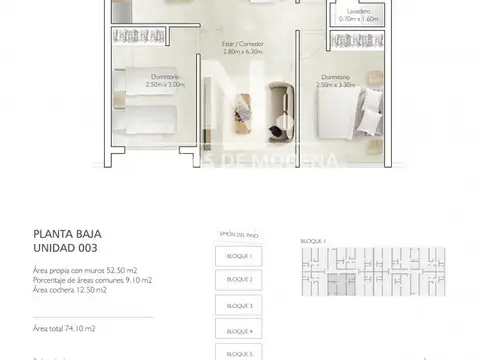 Departamento en Venta de 3 ambientes