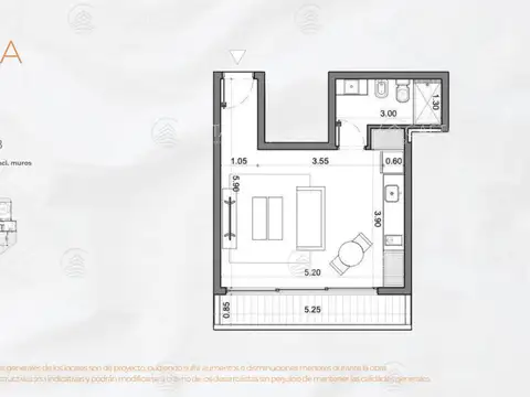 Departamento en Venta de Monoambiente